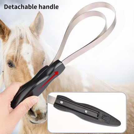 Horse Sweat Scraper Serrated Grooming Tool For Cleaning And Shaving Harness