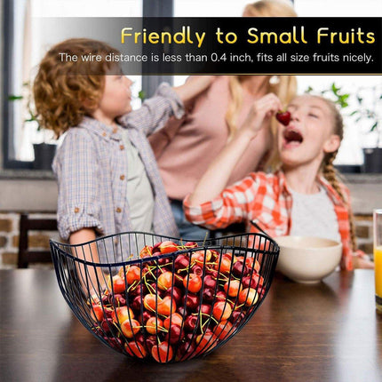 Large Iron Fruit Storage Basket Home Decor Snack Candy Plate Living Room Basket