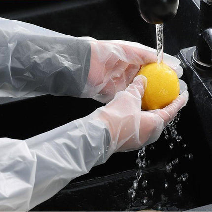 50pcs Waterproof Extended Arm Gloves Household Cleaning Gloves for Kitchen Use