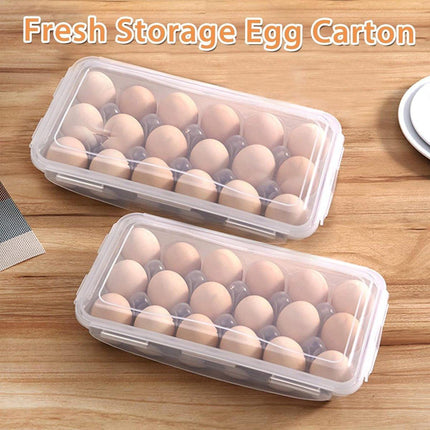 2x Eggs Keeper Trays 18 Slots Storage Box Containers Kitchen Refrigerator Holder