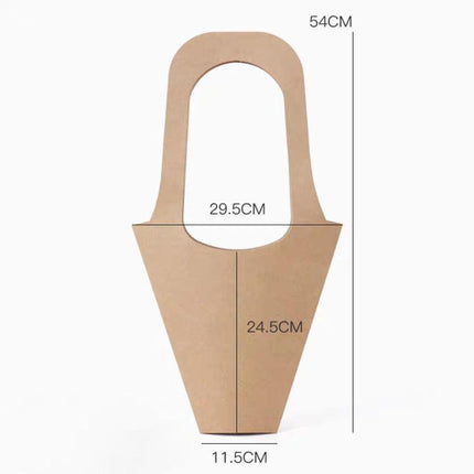 40pcs Kraft Paper Bouquet Bags Handheld Gift Valentine's Day Flower Packaging