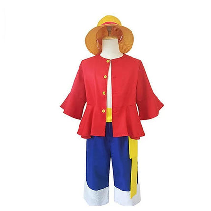 ONE PIECE Monkey D Luffy 2 Years Later Cosplay Costume with Hat Book Week Outfit AU - Aimall