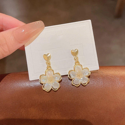 Flower Stud Earrings Premium Quality Elegant Jewelry Women Fashion Accessories