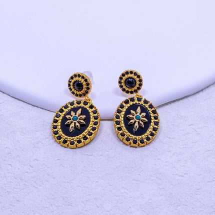 Black Star Earrings Women High-End Fashion Exquisite Jewelry Elegant Accessories