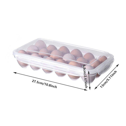 2x Eggs Keeper Trays 18 Slots Storage Box Containers Kitchen Refrigerator Holder