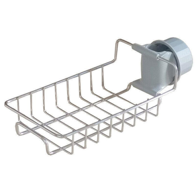 Kitchen Sink Faucet Shelf Sponge Dish Cloth Rack Holder Racks Storage Organizer - Aimall