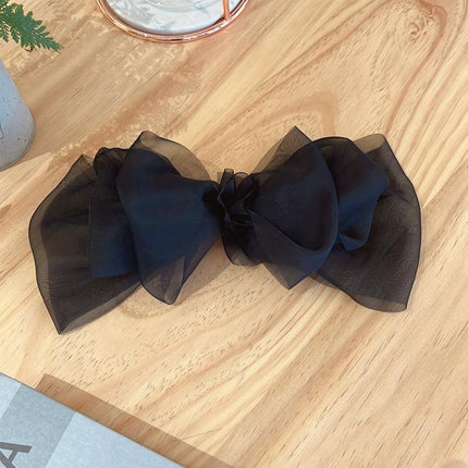 Large Tulle Bow Hair Clip Women Hair Clip Arty Headdress Gifts Ponytail Party - Aimall