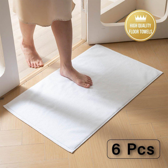 6PCS Absorbent Non Slip Bathroom Floor Mat Towel 50x80cm for Hotel Home Use