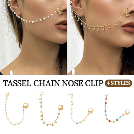 Punk Style Jewelry Chain Earrings Women Fashion Nose Clip Trendy Accessories