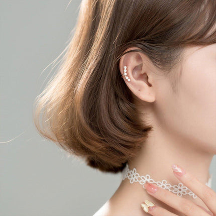 Pearl Ear Bone Clip Earrings No Piercing Needed Elegant Jewelry for Women Girls