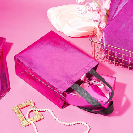 24pcs Laser Non Woven Gift Bags Tote Bags for Party Favor Wedding and Birthday