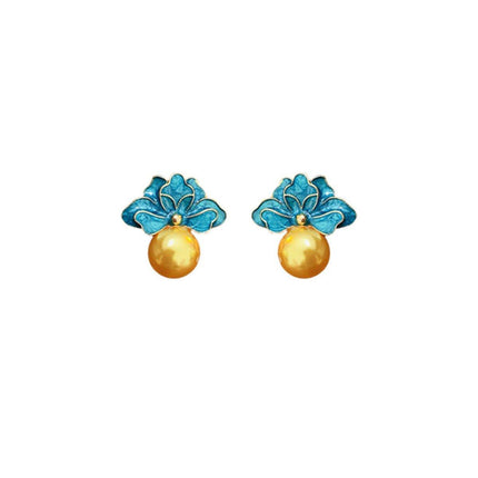 Vintage Flower Earrings Retro Fashion Jewelry for Women Female Stud Earrings