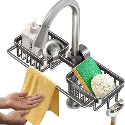 Multifunctional Faucet Shelf Kitchen Storage Sink Draining Basket Household Rack