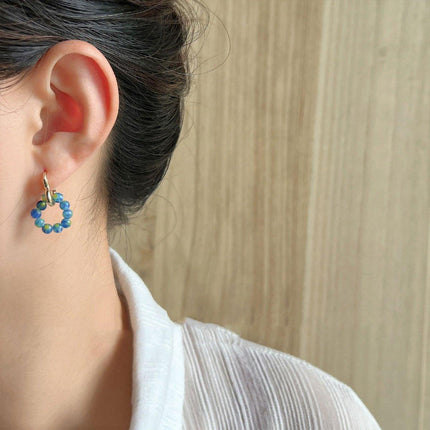High End Handmade Fashion Earrings Printed Material Jewelry for Women Trendy