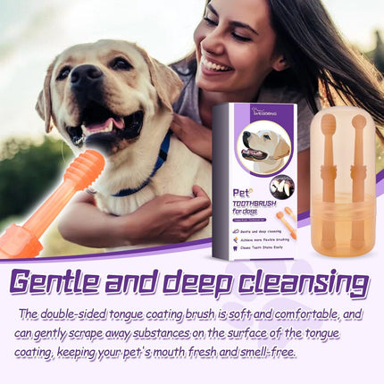 Pet Tongue Brush and Toothbrush Set for Oral Cleaning Dental Health Care for Pet