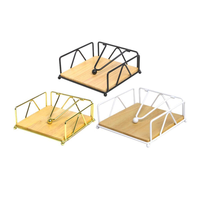 Steel Napkin Holder Serviette Rack Organiser Kitchen Serving Bar 3 Colours