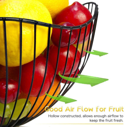 Large Iron Fruit Storage Basket Home Decor Snack Candy Plate Living Room Basket