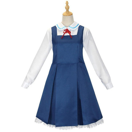 Anime SPY×FAMILY Anya Forger Girls Long Sleeve Dress Wig Outfits Cosplay Costume - Aimall