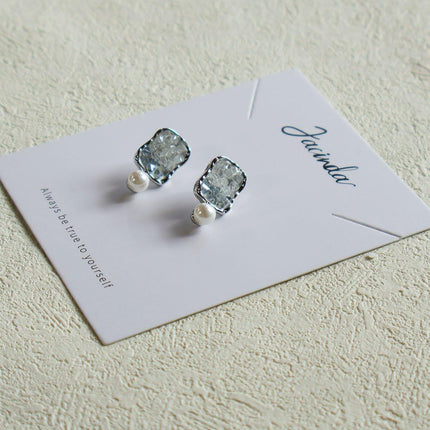 Square Earrings Elegant Daily Wear Commuting Jewelry for Women Fashion Gift
