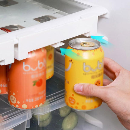 Refrigerator Hanging Drink Organizer Can Holder for Space Saving Kitchen Storage