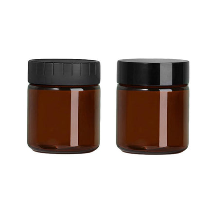 10pcs Brown PET Plastic Wide Mouth Bottles for Storage and Skincare Packaging