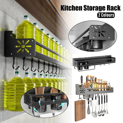 Perforation Free Kitchen Storage Rack Wall Hanging Chopsticks Knife Holder