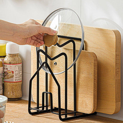 Kitchen Pot Lid Rack Chopping Board Holder Storage Organizer Countertop Shelf