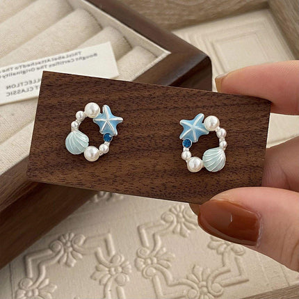 Star Shaped Earrings Women Elegant Temperament Stylish Fashion Jewelry Accessory