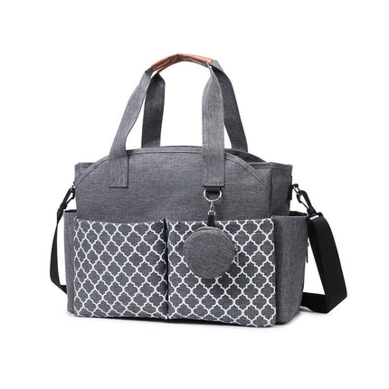 Large Capacity Nappy Bag for Pram with Shoulder Strap Canvas Tote for Mum Use