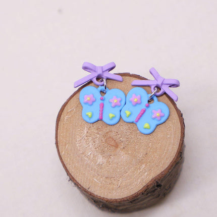 Butterfly Star Bow Stud Earrings Set for Women Fashion Jewelry Accessories