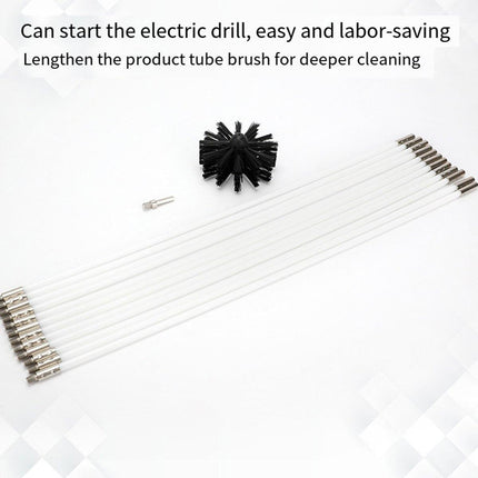 Pipe Cleaning Brush Nylon Head Rod Duct Cleaning Tool Solid Chimney Brush