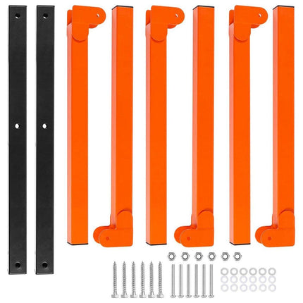 2PCS Wall Mounted Folding Storage Rack Carbon Steel Multi-Layer Organizer