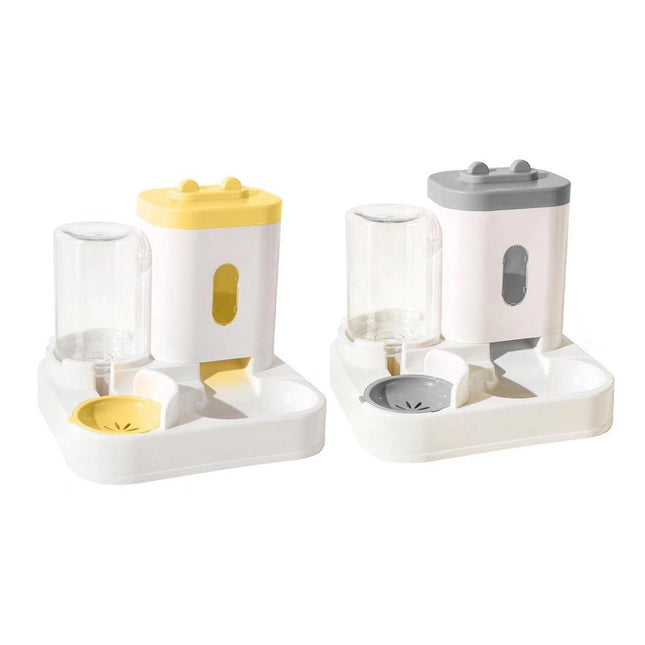 2in1 Pet Bowl Vertical Feeder and Drinker Cat Dog Bowl Water and Food in One