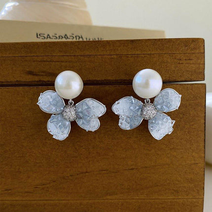 Luxury Crystal Butterfly Bow Earrings Elegant Dangle Fashion Jewelry Women