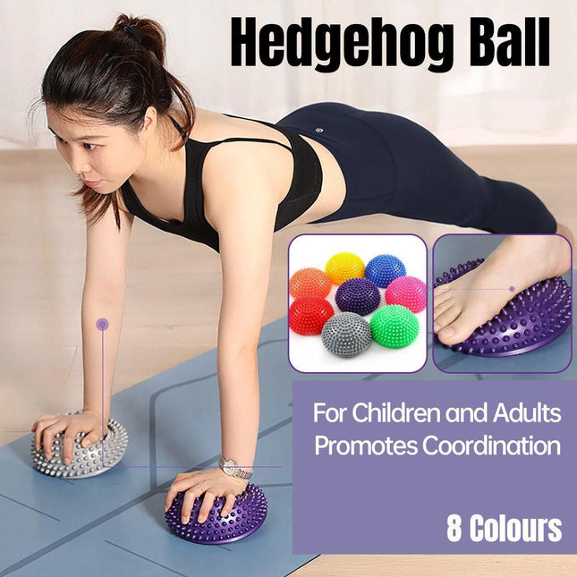 Spiky Massage Ball PVC Half Round Yoga Exercise Foot Hand Cushion