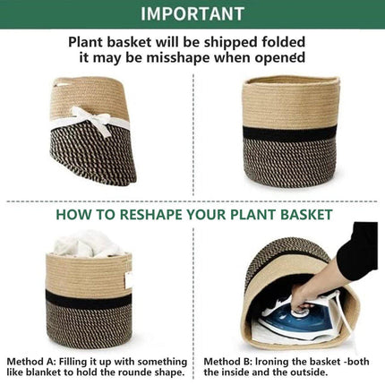 Woven Round Laundry Basket Dirty Clothes Storage Basket for Home Organization