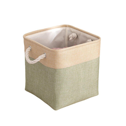 Large Linen Fabric Laundry Basket Home Storage Basket Dirty Clothes Bin Foldable