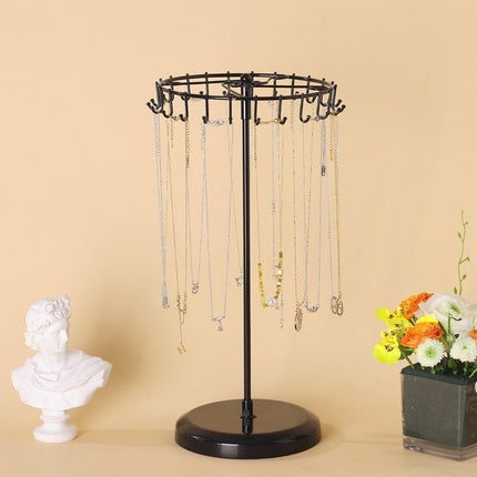 Rotatable Iron Necklace Rack Jewellery Display Stand Organiser for Accessories