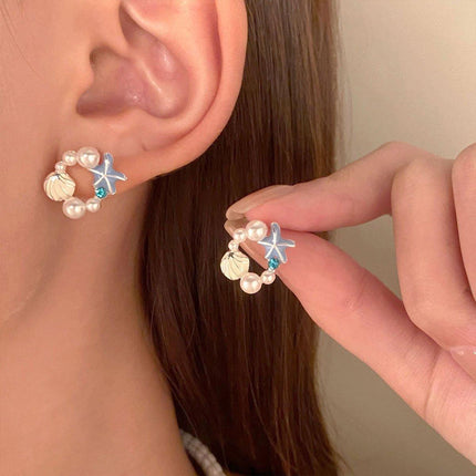 Star Shaped Earrings Women Elegant Temperament Stylish Fashion Jewelry Accessory
