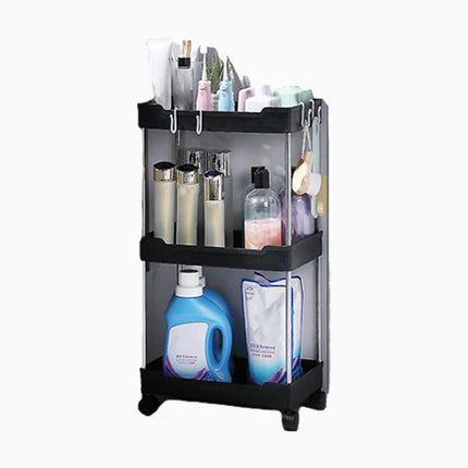 Multi Layer Rolling Storage Cart Kitchen Bathroom Organizer Shelf with Wheels