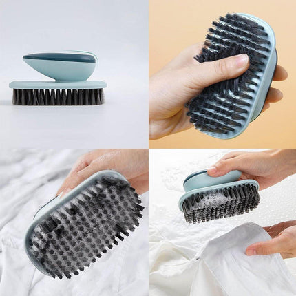 2PCS Blue Soft Bristle Shoe Brush and Multifunctional Cleaning Laundry Brush