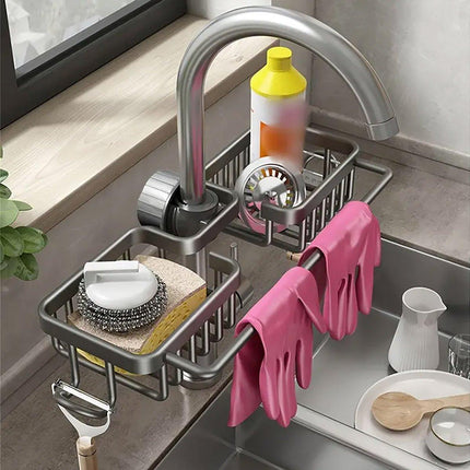 Multifunctional Faucet Shelf Kitchen Storage Sink Draining Basket Household Rack