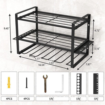 Heavy Duty Power Tool Rack Organizer Wall Mount Drill Holder 3 Layer Storage