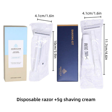 50pcs Hotel Razor and Shaving Cream Set for Guesthouse Bathroom Travel Use