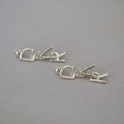 Fashionable Simple Everyday Earrings with Letters Trendy Jewelry for Women Gifts