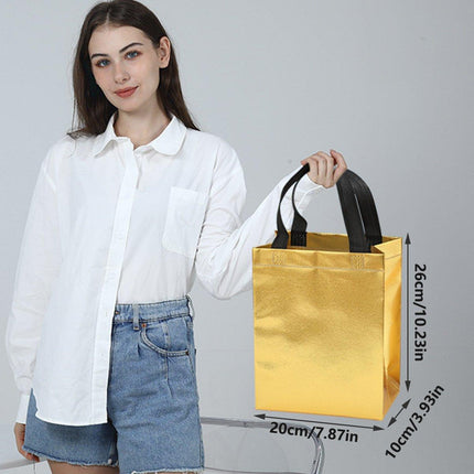 24pcs Laser Non Woven Gift Bags Tote Bags for Party Favor Wedding and Birthday