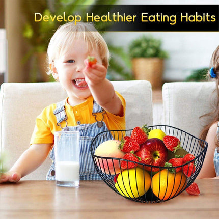 Large Iron Fruit Storage Basket Home Decor Snack Candy Plate Living Room Basket