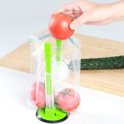 8PCS Kitchen Bag Holder Stand Plastic Storage Rack Food Storage Bag Organizer