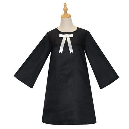 Anime SPY×FAMILY Anya Forger Cosplay Costume Women Girls Black Dress Outfits AU - Aimall