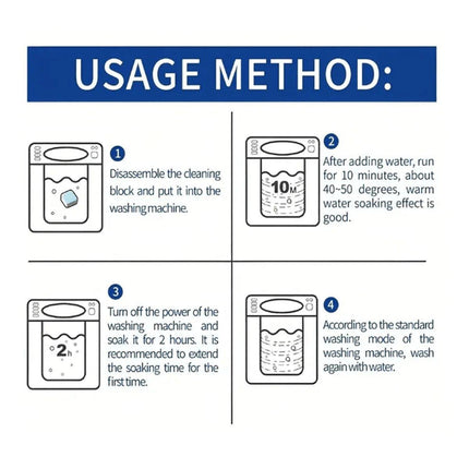 24PCS Washing Machine Cleaner Tablets Disinfectant Effervescent Stain Remover